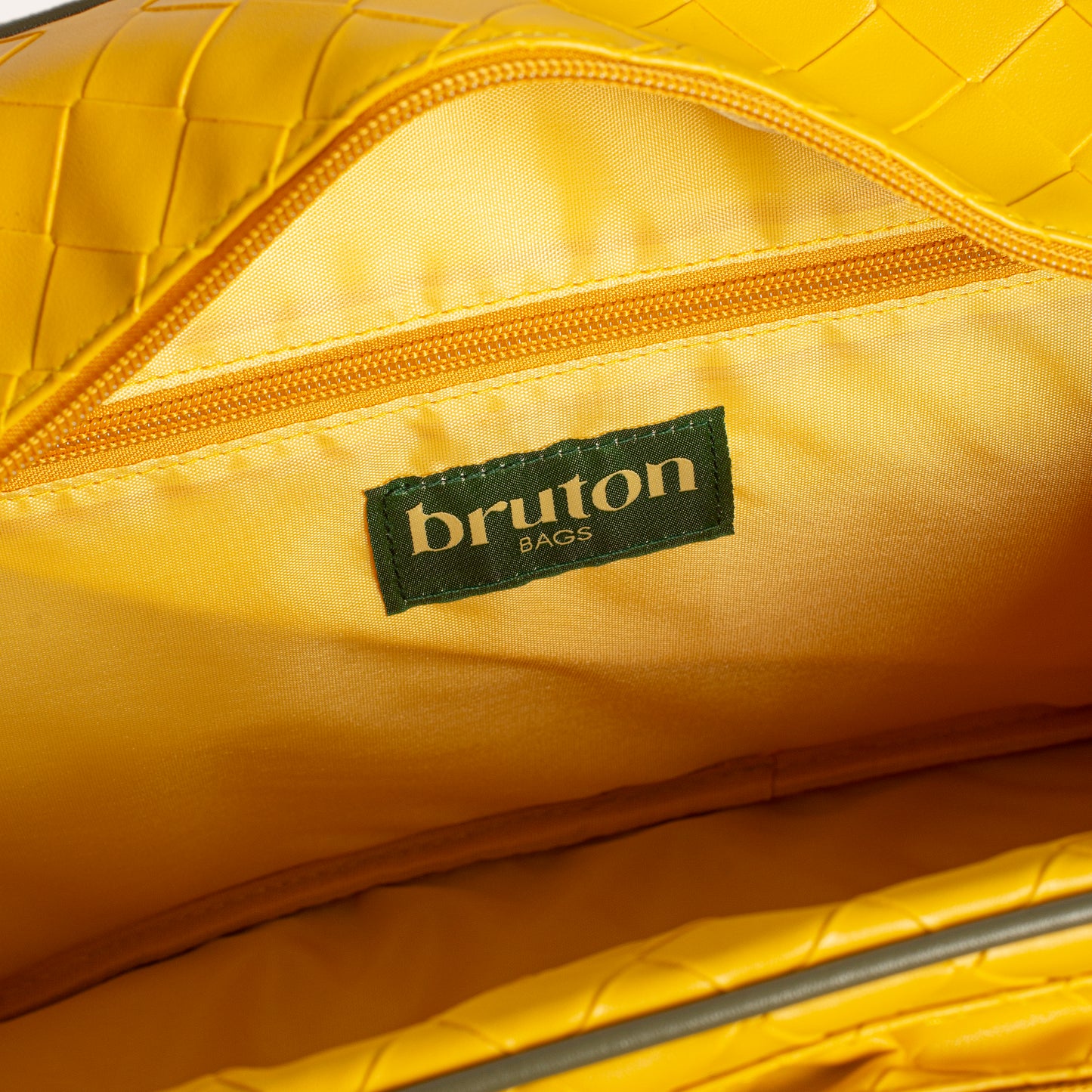 Pickleball Bag Woven Leather Yellow