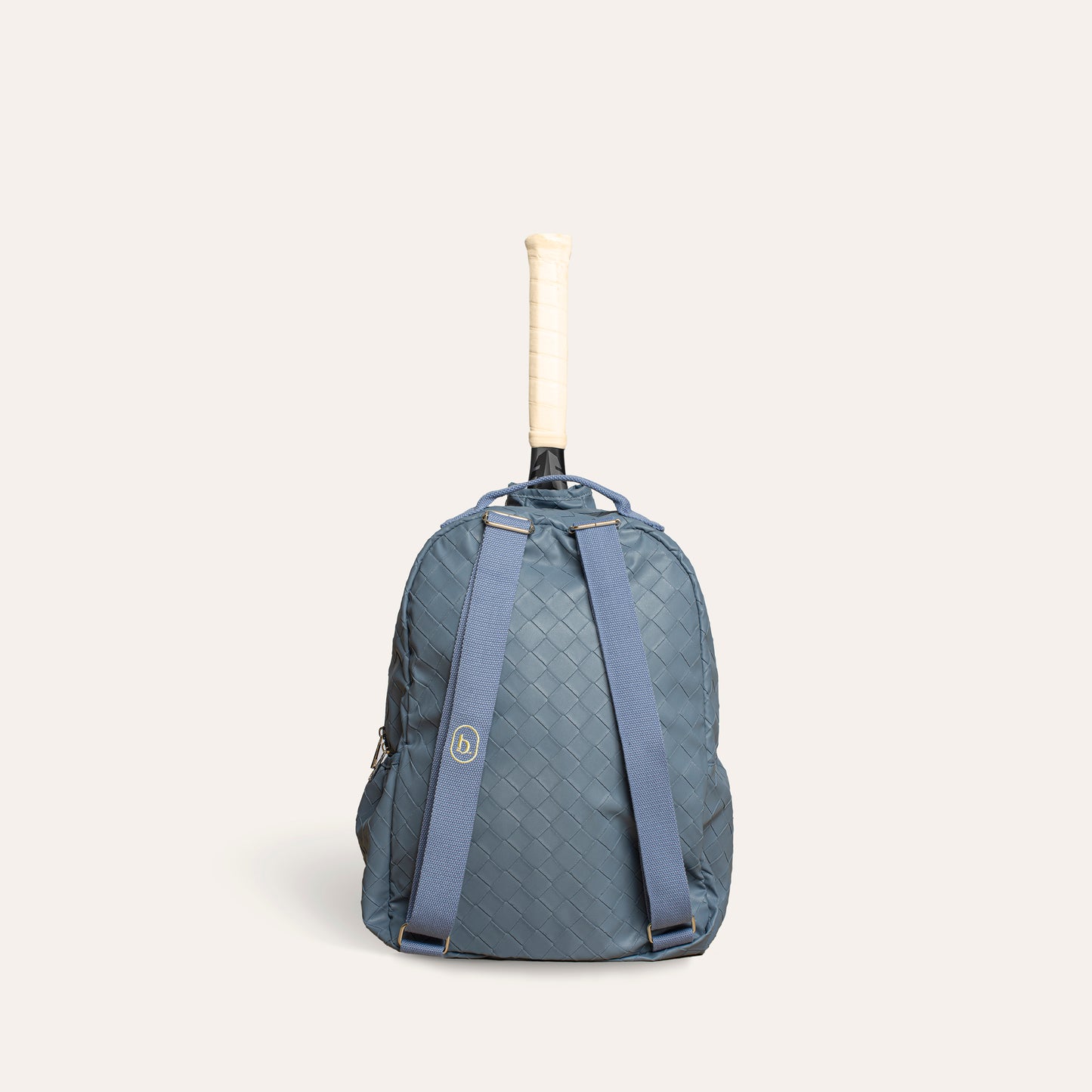 Racket Backpack woven leather Blue