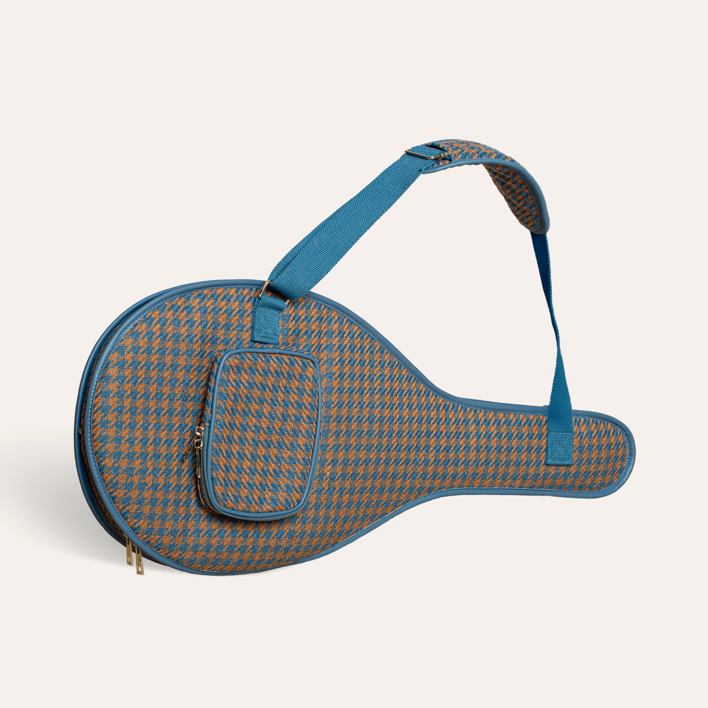 Tennis Racket Cover Blue Houndstooth