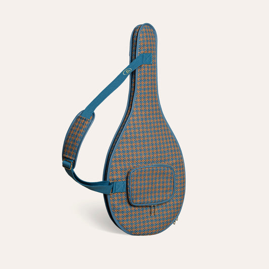 Tennis Racket Cover Blue Houndstooth