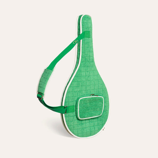 Tennis Racket Cover - Green Terrycloth