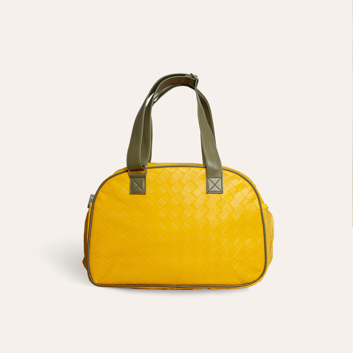 Pickleball Bag Woven Leather Yellow