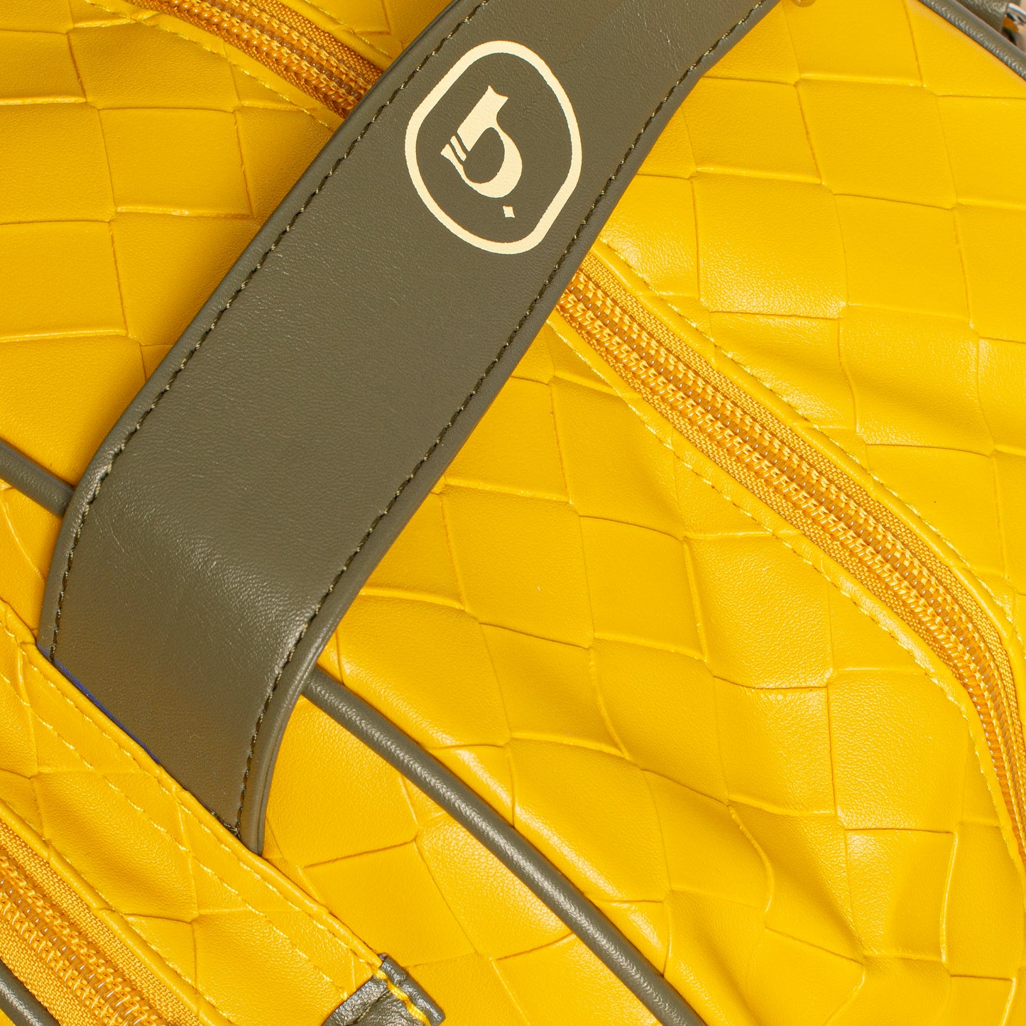 Pickleball Bag Woven Leather Yellow