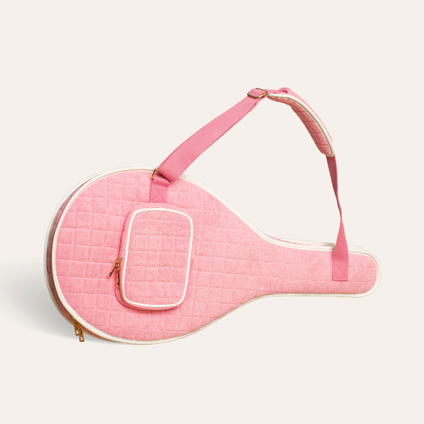 Tennis Racket Cover Pink Terrycloth