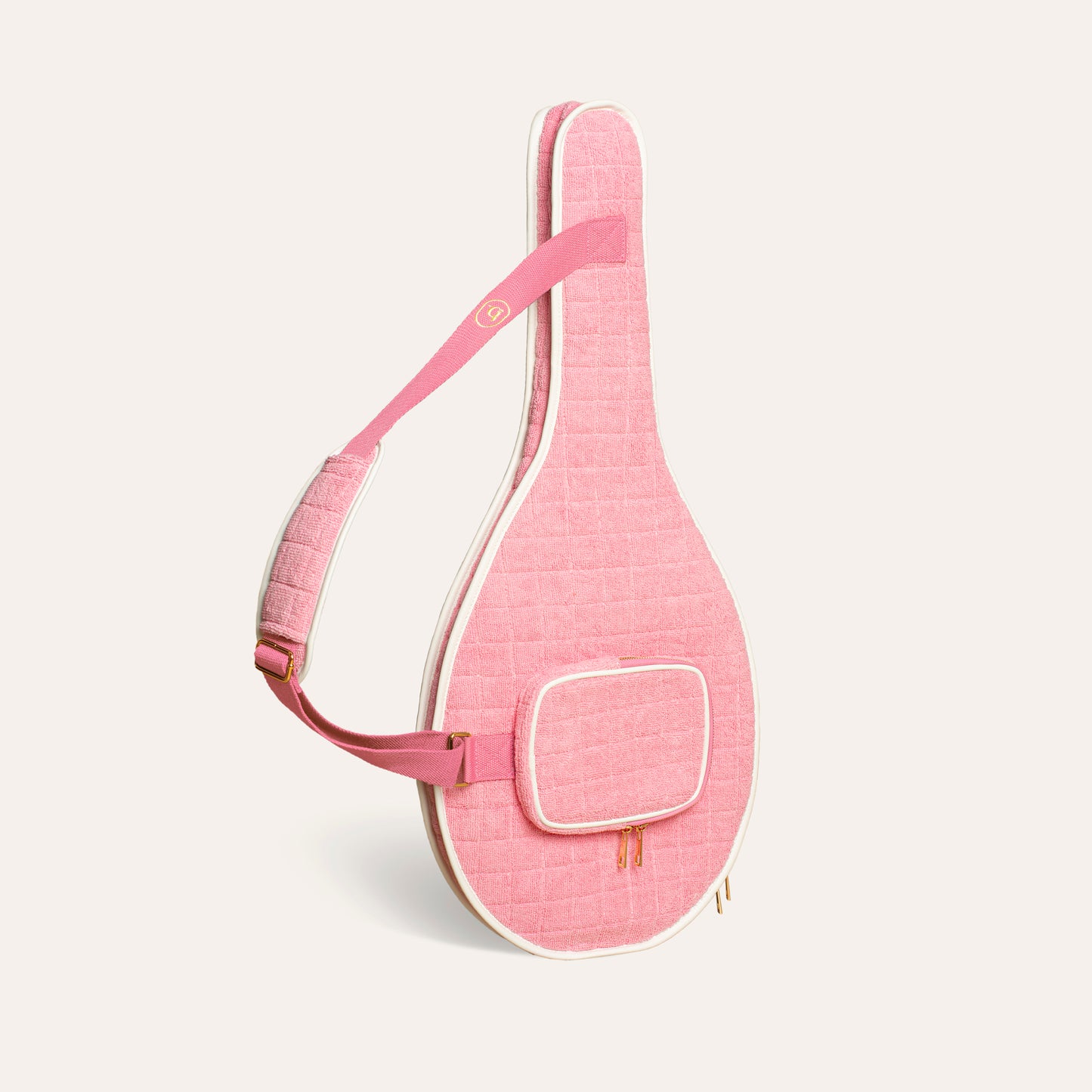 Tennis Racket Cover Pink Terrycloth