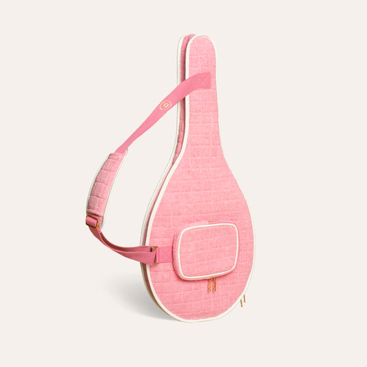 Tennis Racket Cover Pink Terrycloth